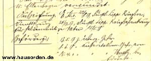 Eintrag Wehrpass Kriegsehrenkreuz für heldenmütige Tat