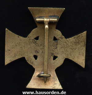 Kriegsverdienstkreuz Steckkreuz Rückseite