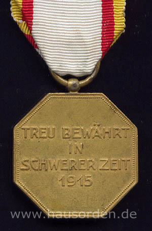 Kriegsehrenmedaille Rückseite