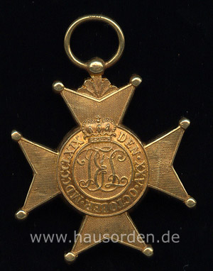 Goldenes Verdienstkreuz des Hausordens Rückseite